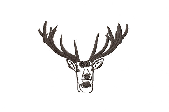 Deer Head Black Silhouette Embroidery Review