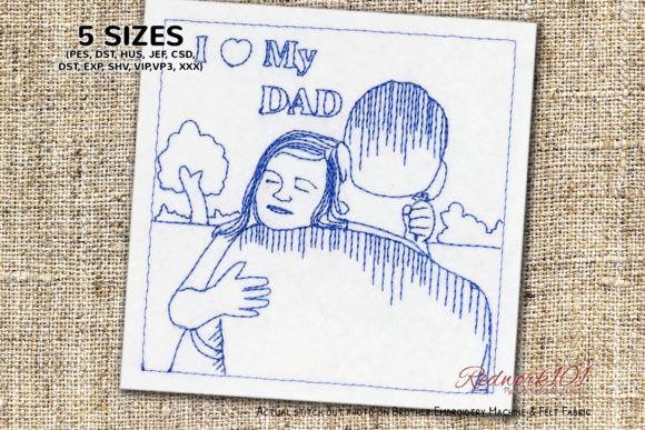 I Love My Dad - Girl Embroidery Review