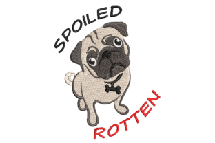 Spoiled Rotten Pug Embroidery Design Review