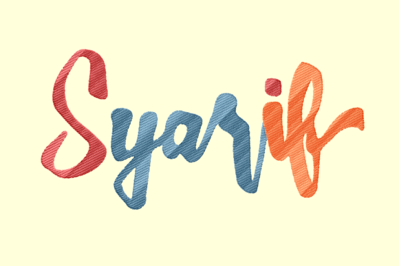 Syarif Lettering Embroidery Review for Apparel Projects